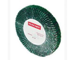 Щетка (круг) сатино-лепестковая зеленая (100 х 7 мм, № 320)